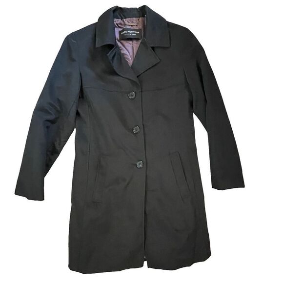 Andrew Marc ~Marc New York ~Black coat with plum lining ~size Small ~Polyester - Picture 5 of 14
